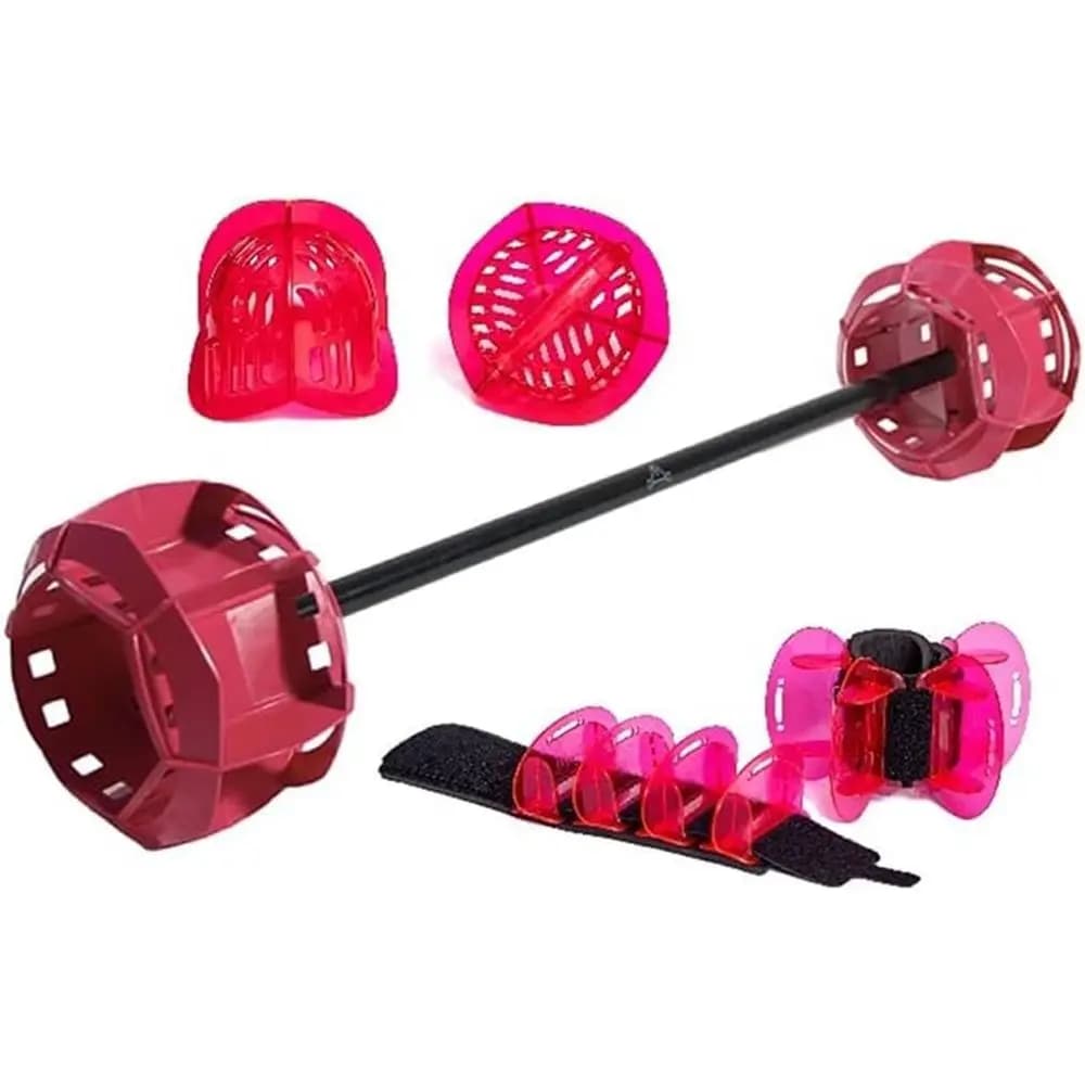 Complete Kit for Female Aquatic Training: Aquatic Bar, Manubri, Resistance Bands, Food Guide
