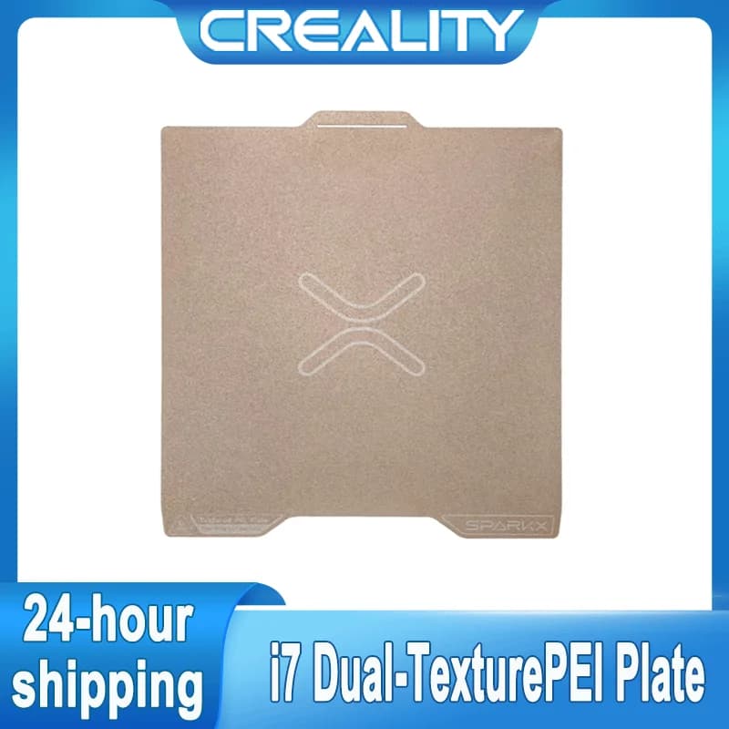 Creality SPARKX i7 Double Sided Textured Build Plate Dual PEI Sheet Gold Platform Heated Bed Printing Board for i7 3D Printer