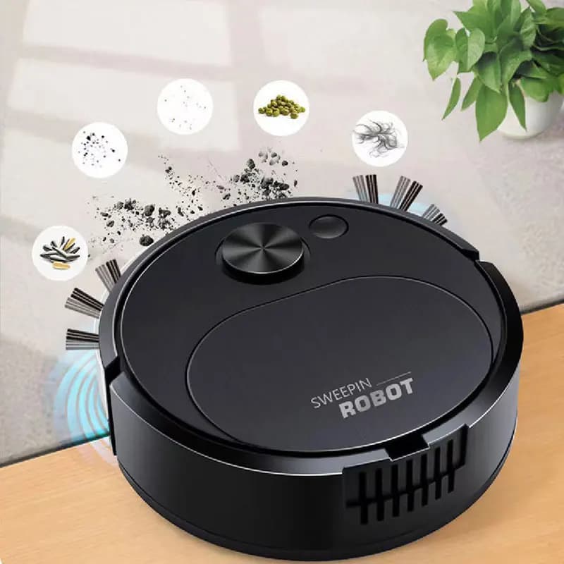 NEW USB Sprinkle Robot Vacuum Cleaner Wash 3 In 1 Smart Wireless 1500Pa Drag Cleaning Brush Floor for Home Office
