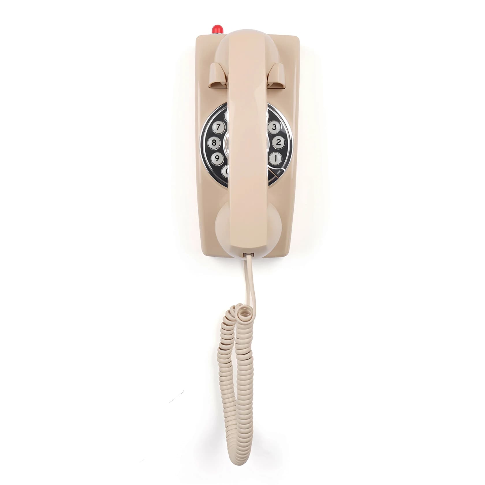 Telefono domestico TRIMLINE vintage con filo, telefono fisso facile da montare a parete, telefoni senior con tastiera a pulsante grande, ripristino del numero di ultima, campanello forte