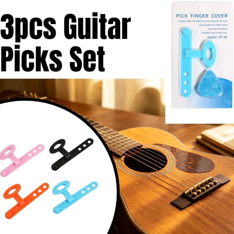 Acoustic acoustic guitar, pick finger cover, silicone pick cover, beginner auxiliary sweeping, anti-skid storage cover