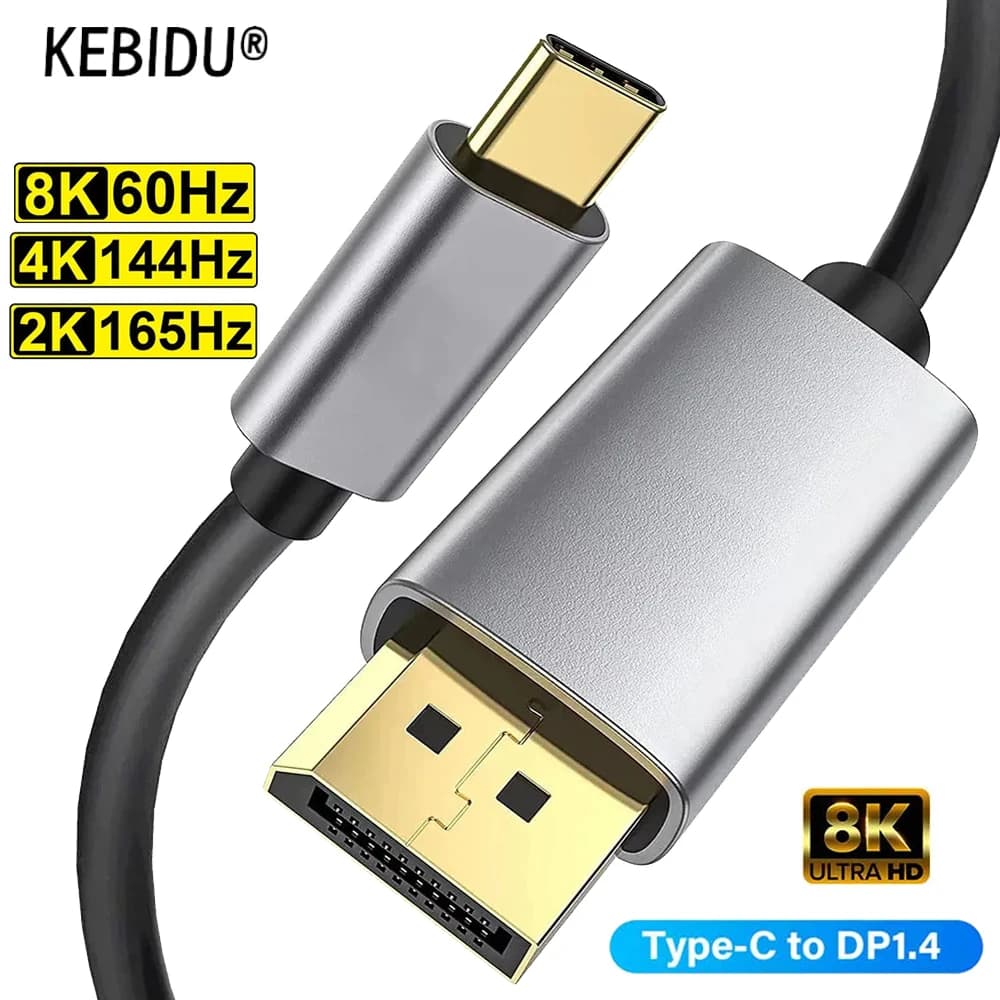 Cavo da USB-C a DisplayPort 8K60Hz con HDR Dinamico, Cavo Thunderbolt 3/4 4K per MacBook Pro, Samsung S21, Huawei, Dell