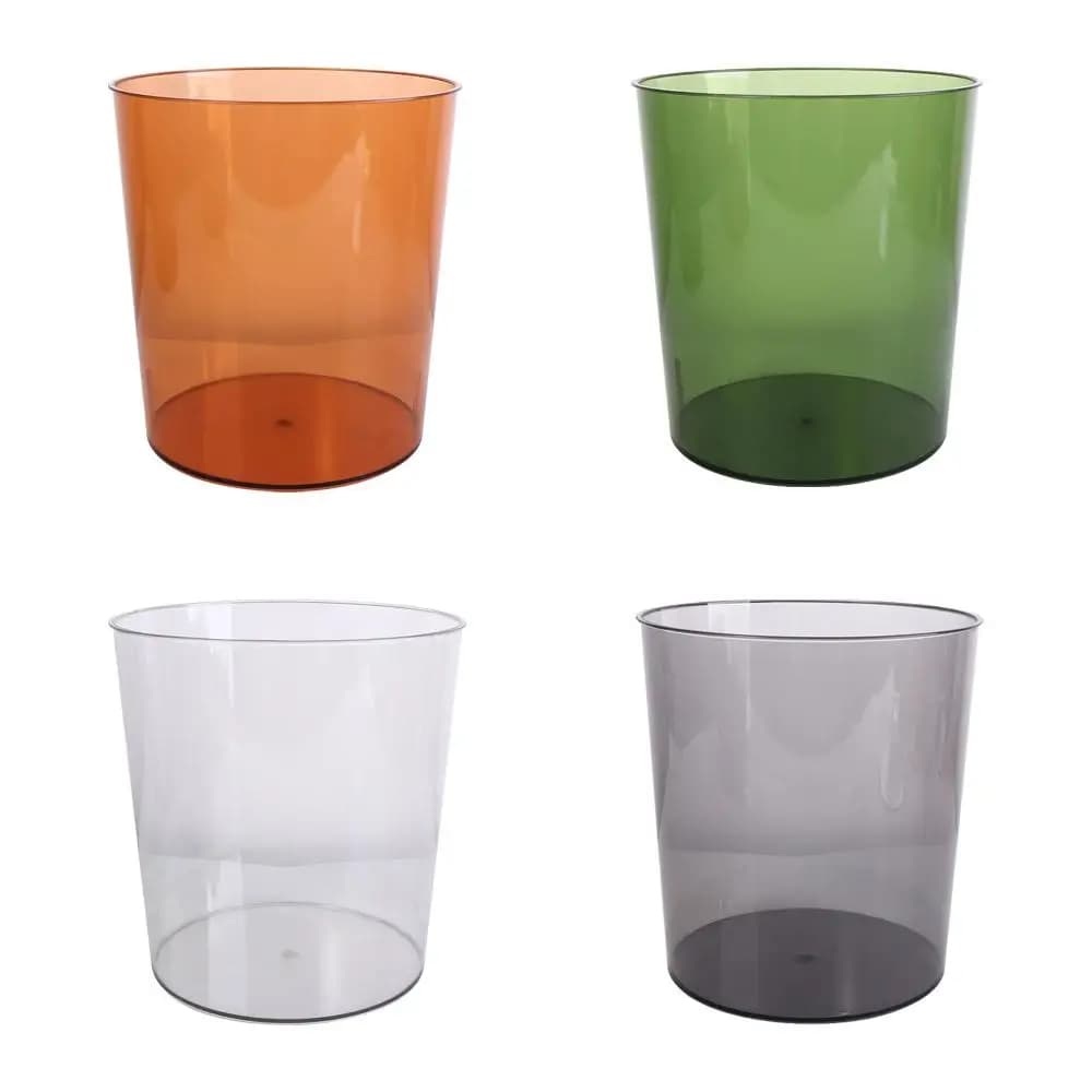 Contenitore per organizer Spazzatura trasparente addensata Bidone per rifiuti multifunzionale in PET Pattumiera leggera e durevole da cucina