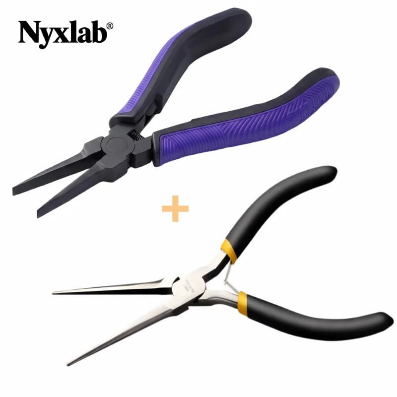 Upgraded Long Nose Steel Pliers & Long Diagonal Cutters, 3D Printer Tools for Easy Removal of 3D Printing Supports