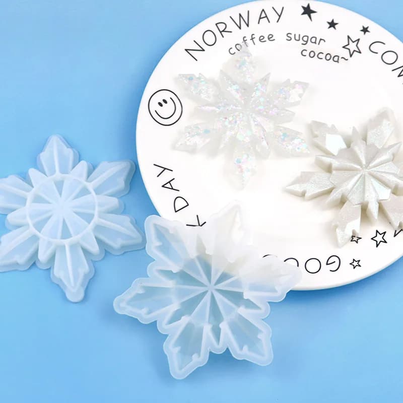 Stampo epossidico, fiocco di neve gelato singolo, stampo pendente in Silicone XG1113