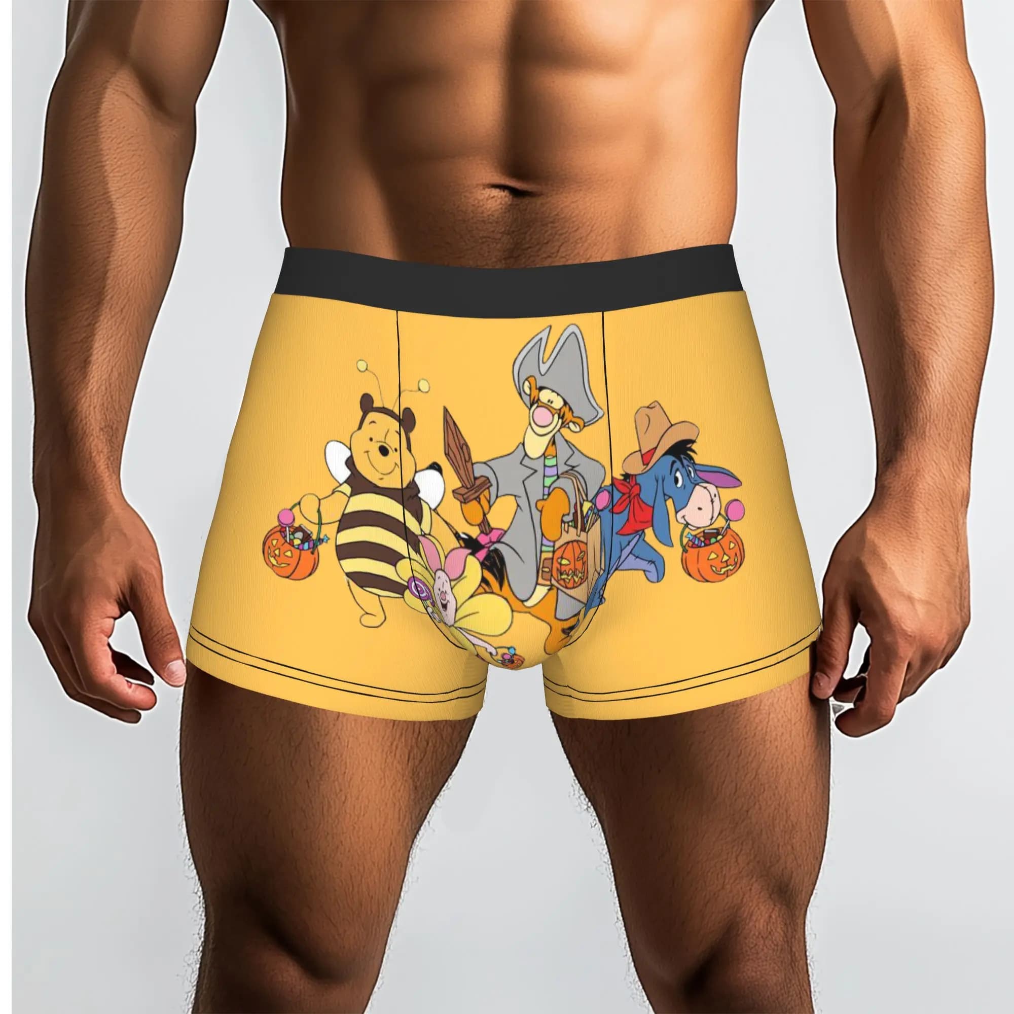 Custom My Friends Cartoon T-Tigger Pooh Boxers Shorts Men's Briefs Underwear Cool Underpants
