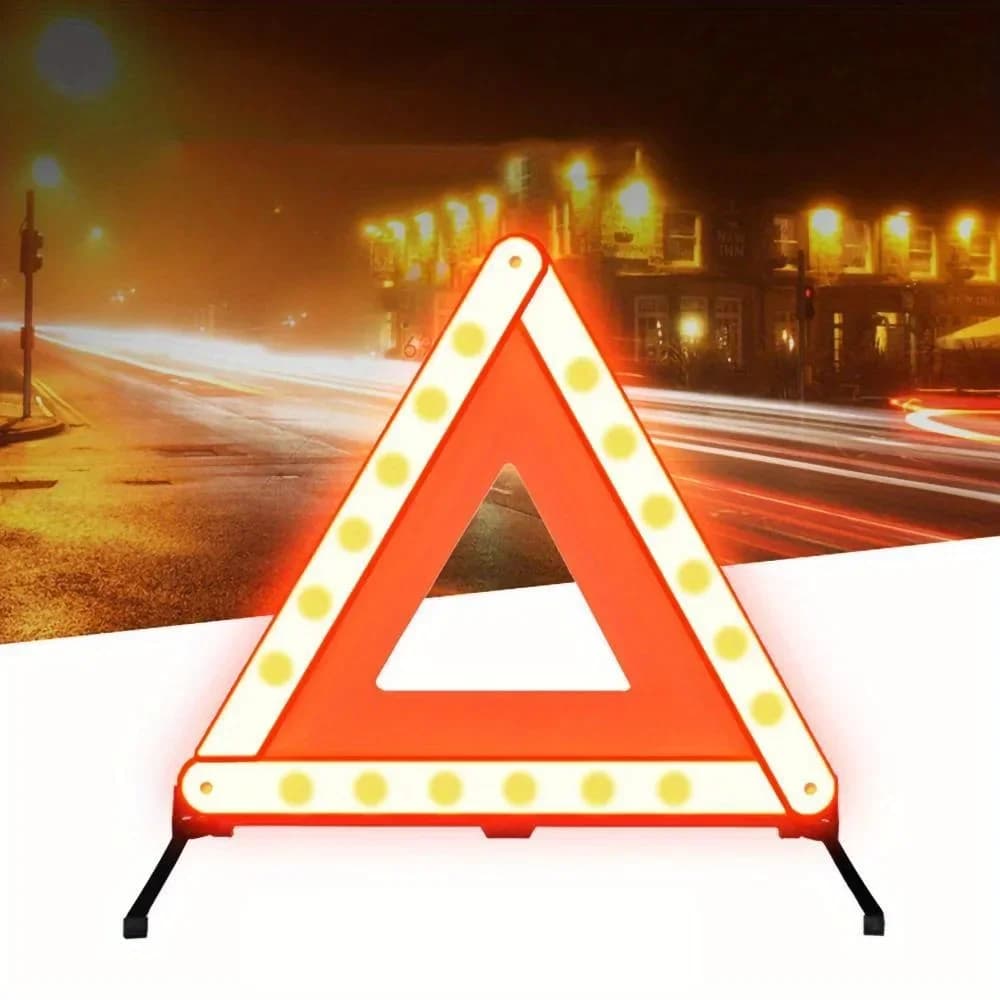 Triangolo per auto Treppiede riflettente Avvertimento di guasto di emergenza Adesivo riflettente Pericolo di sicurezza Segnale di arresto pieghevole Accessori per auto