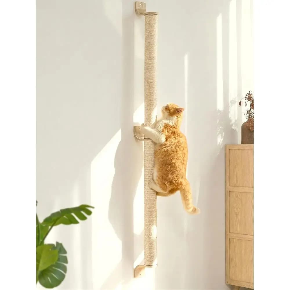 Tiragraffi da Parete Alto 60 cm in Sisal per Gatti di Taglia Grande - Robusto Tiragraffi da Interno