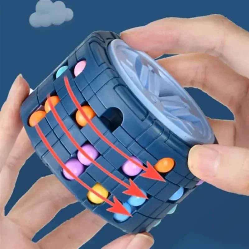 3D Cilindro Cubo Giocattolo Fagiolo Magico Giroscopio Ruota Diapositiva Giochi Di Puzzle Alleviare Lo Stress Per Bambini Educativi Montessori Giocattoli Infantili Regalo