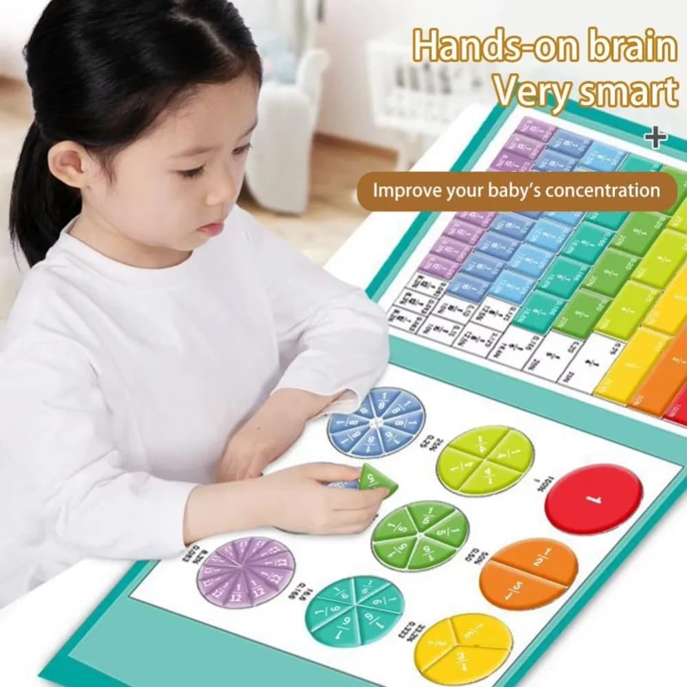 Enlightenment Fraction Toy Fraction Book Math Magnetic Fraction Learning Math Toy Learning Tiles Circles Educational Toy
