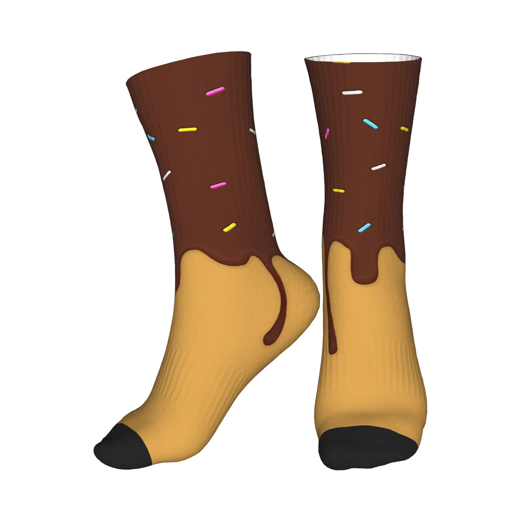 Calzini con motivo a gocce di cioccolato per uomo e donna, calzini caldi e alla moda