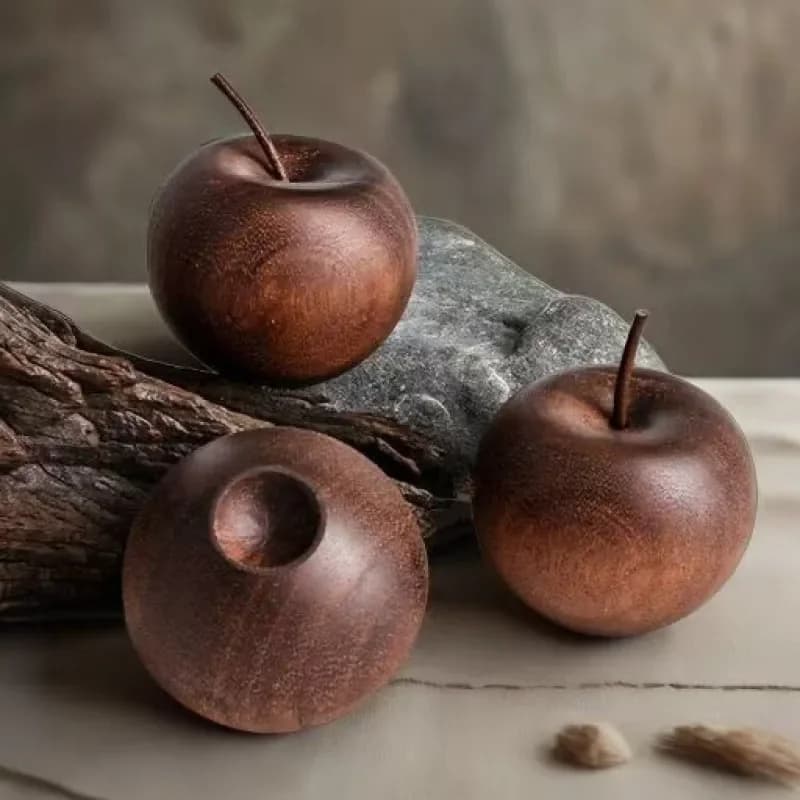 20261/3 pezzi diffusore di fragranza diffusore di olio essenziale a forma di mela in legno per la decorazione dell'auto del bagno di casa