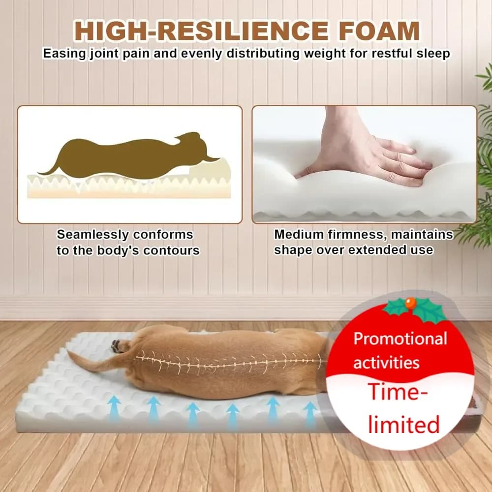 Cuccia riscaldata per cani di taglia grande 40x27, comodo divano termico per animali domestici con termostato regolabile, rivestimento sfoderabile