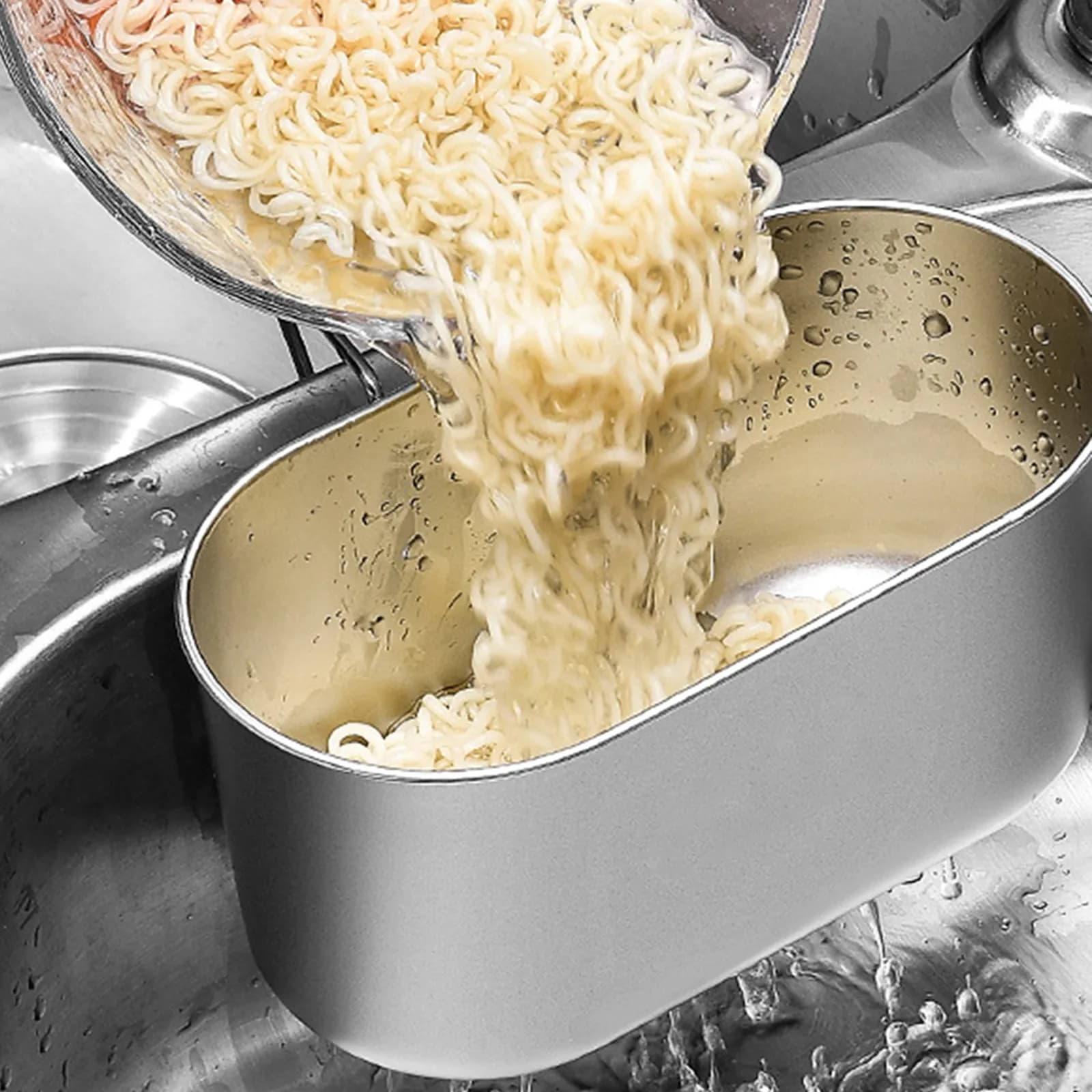 Cestello Scolapiatti in Acciaio Inossidabile, Filtro per Rifiuti Alimentari, Cesto per Lavaggio e Asciugatura, Organizzatore per Cucina