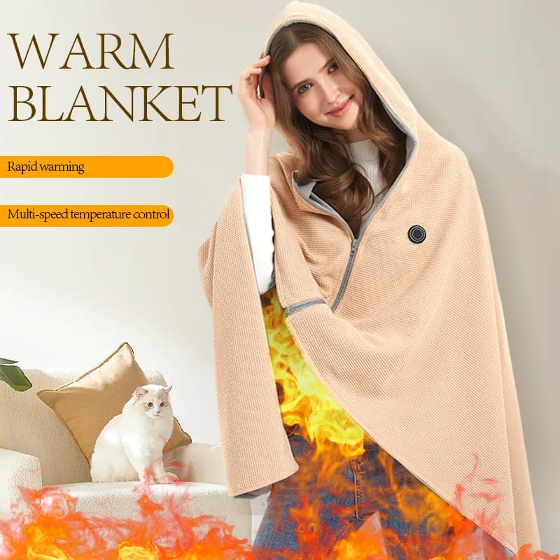 Coperta riscaldata elettrica USB 3 livelli di riscaldamento Tappetino riscaldato Coperta scaldamuscoli indossabile invernale per uso domestico