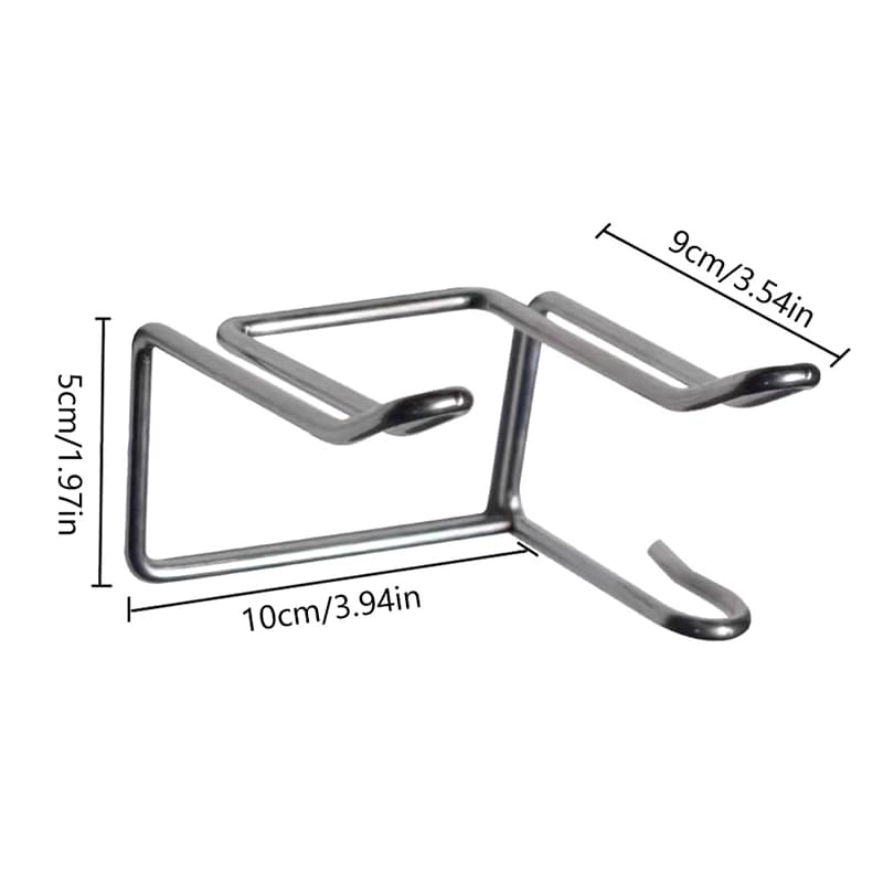 Wall Mounted Self-adhesive No Punching Easy To Install Stainless Steel Hair Dryer Rack High Quality Bathroom Hairdryer Holder