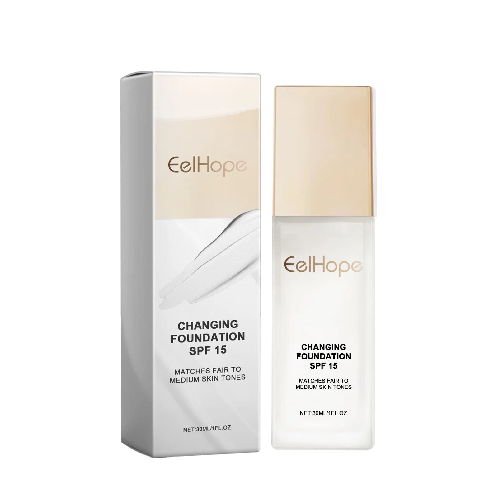 A foundation that adapts, moisturizing and long-lasting, with natural light to cover skin imperfections