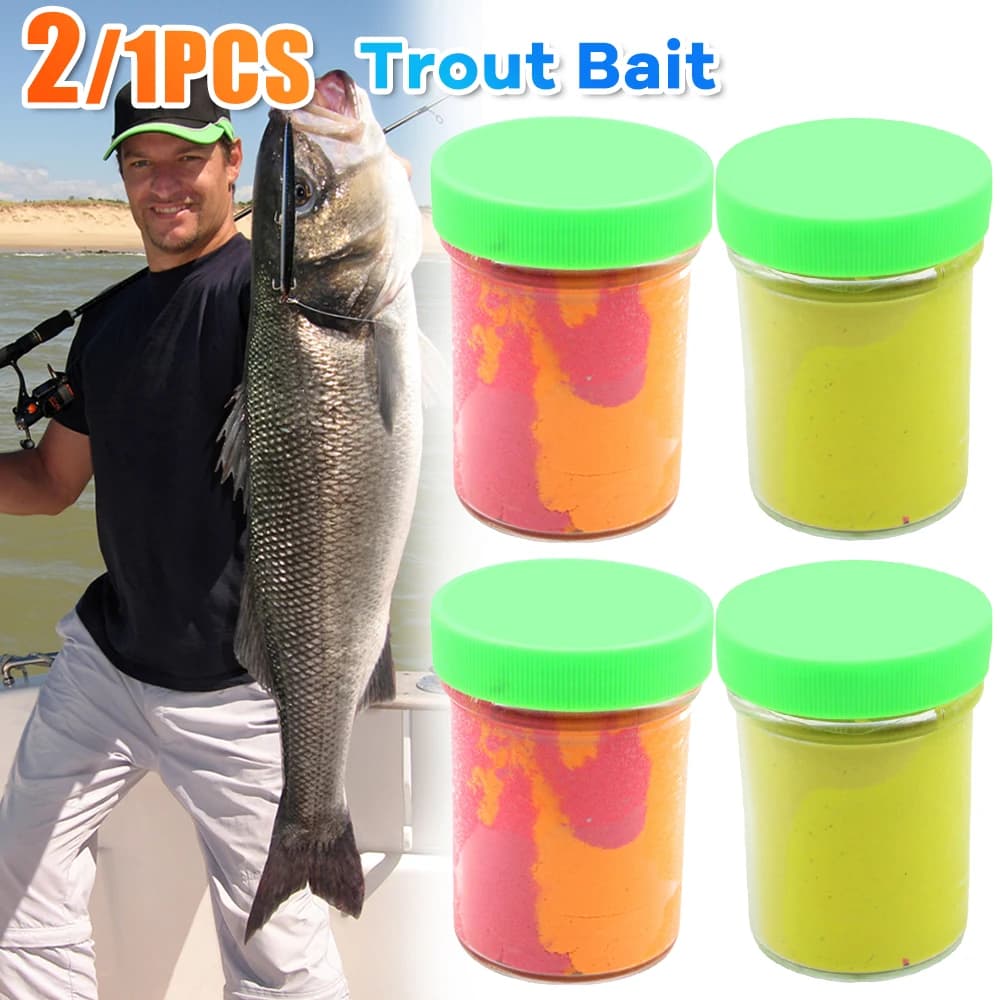 1/2pcs Esca per trota Pasta Esche per la pesca alla carpa Irresistibile Profumo e sapore Esche per pesci morbidi Materiale Forme galleggianti colorate Richiamo