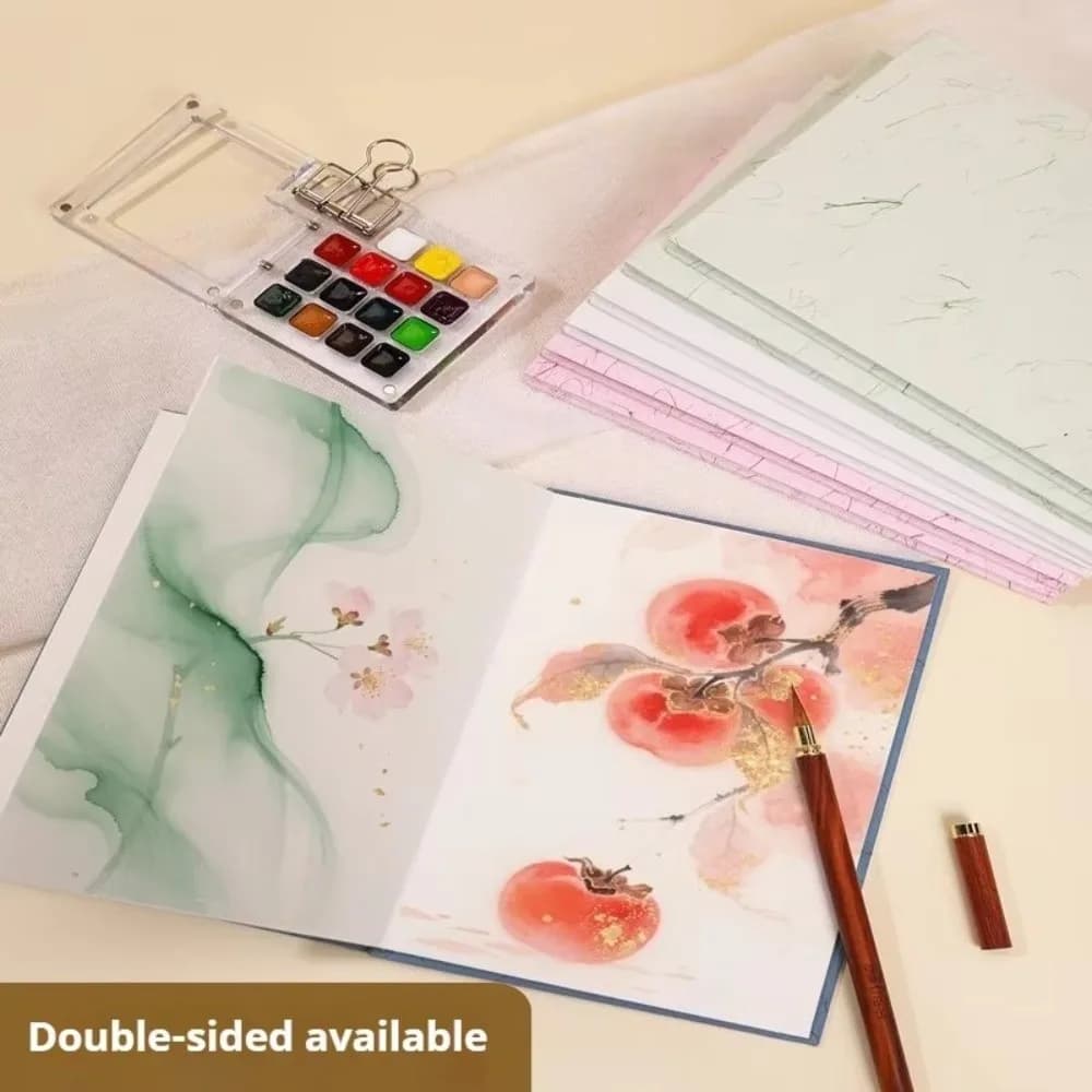 Portable Watercolor Mini Sketchbook Folded Hand-painted Drawing Drawing Book Pad Travel Notebook Drawing Artist