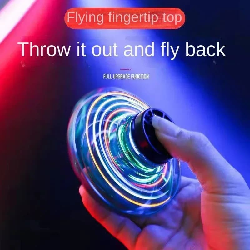 LED Magic UFO Ball Flying Spinner Creativo Divertimento all'aria aperta Boomerang Fidget Spinning Fingertip Mini Drone Rotante Giocattolo di decompressione