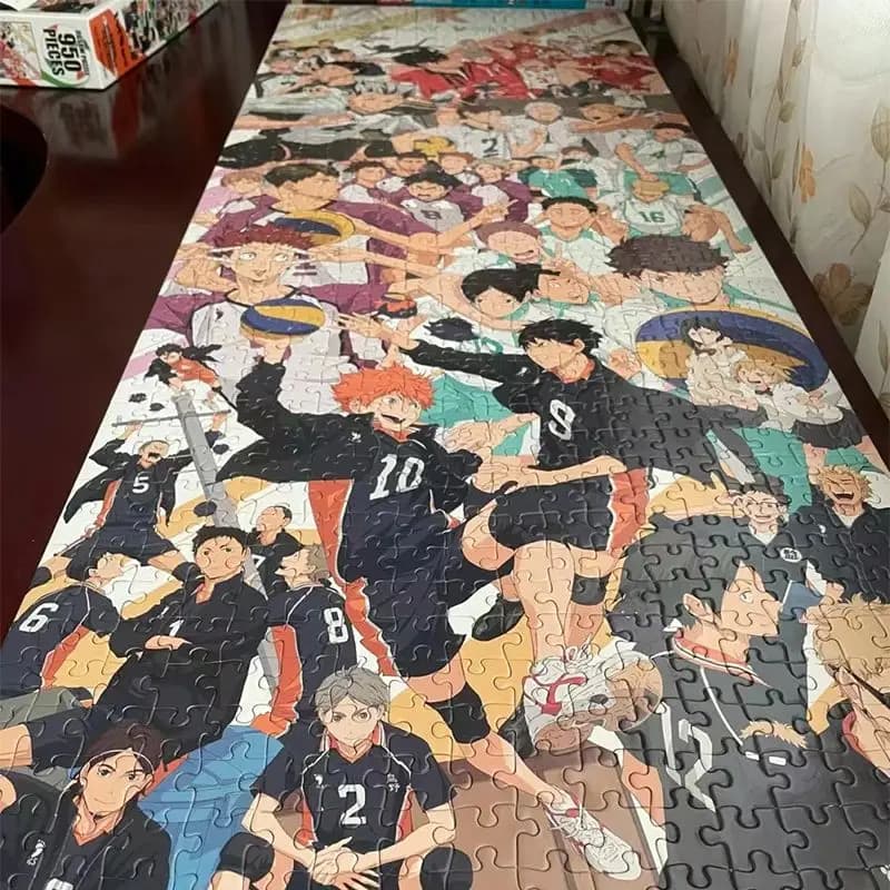 950 pieces Haikyuu!! Puzzle University Volleyball Department Wooden Puzzle Cartoon Soul Characters Jigsaw Puzzle Decompression Toy