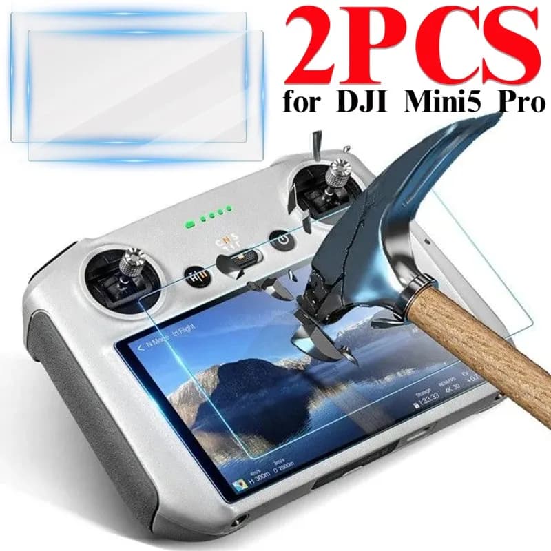 Pellicola proteggi schermo in vetro temperato per DJI Mini 5 Pro RC 2 Controller Durezza Pellicole protettive antigraffio per DJI Mini 5pro