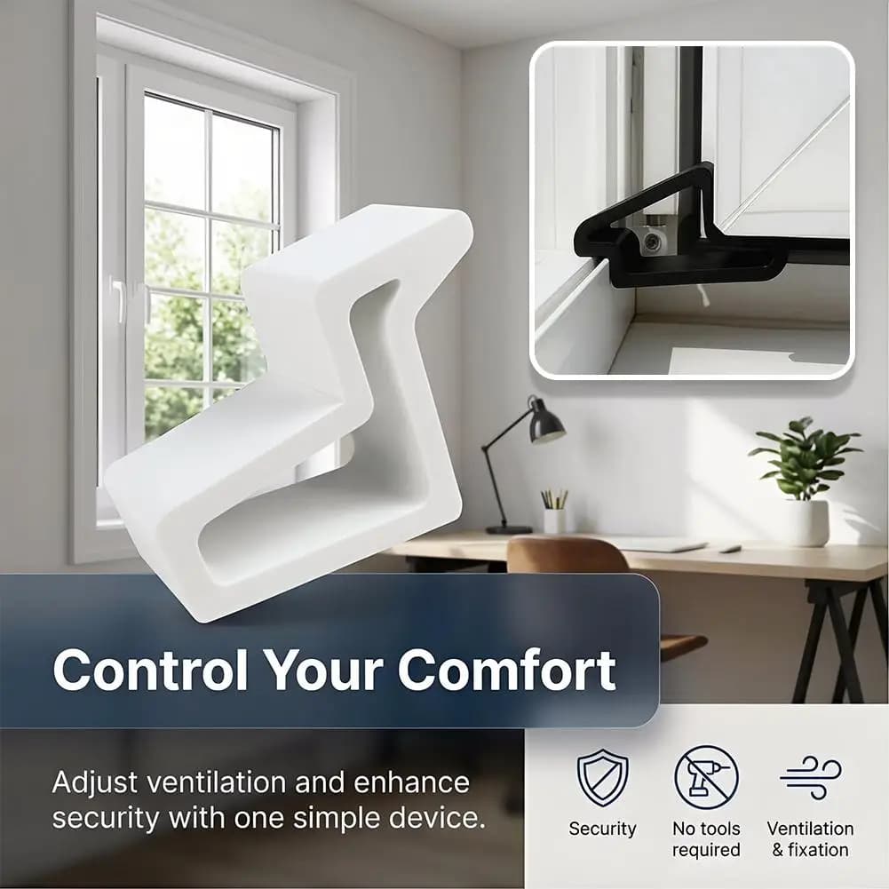 Fermaporta Rinforzato Antiscivolo per Balcone e Finestra, Facile da Installare per Casa, Ufficio, Bagno, Cucina, Miglioramenti Domestici