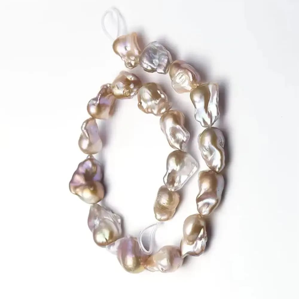 Perle di perle d'acqua dolce naturali Rosa Viola Colorato Barocco Coda di pesce Shpae Orecchini braccialetto collana fai da te 10-15mmx20-25mm