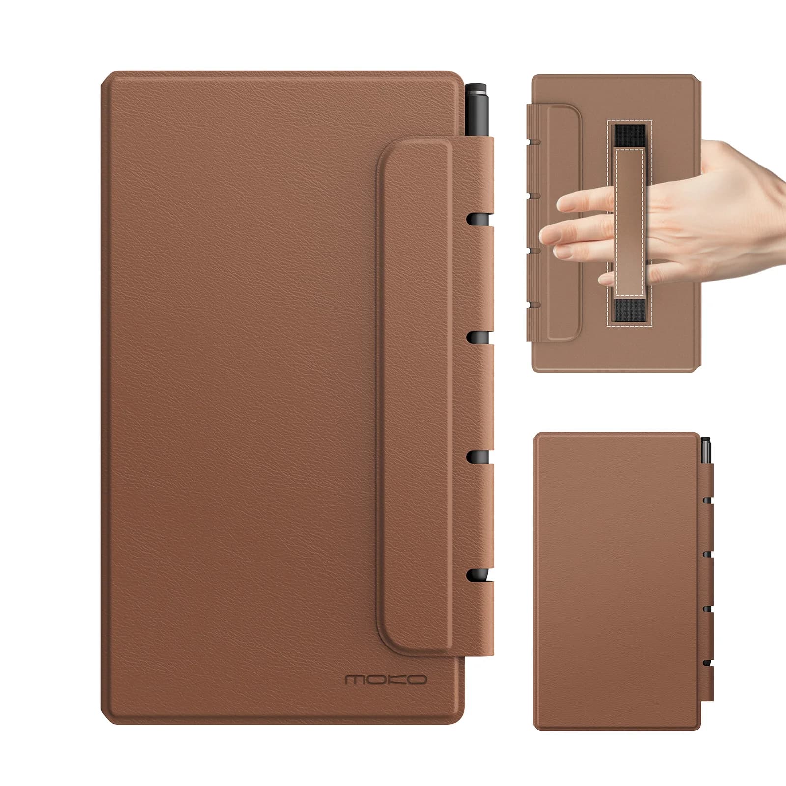 Magnetic Case for Remarkable Paper Pro Move 2025 7.3" Lightweight Ultra-Thin Case with Wide Pen Protective Clasp, Hand Strap
