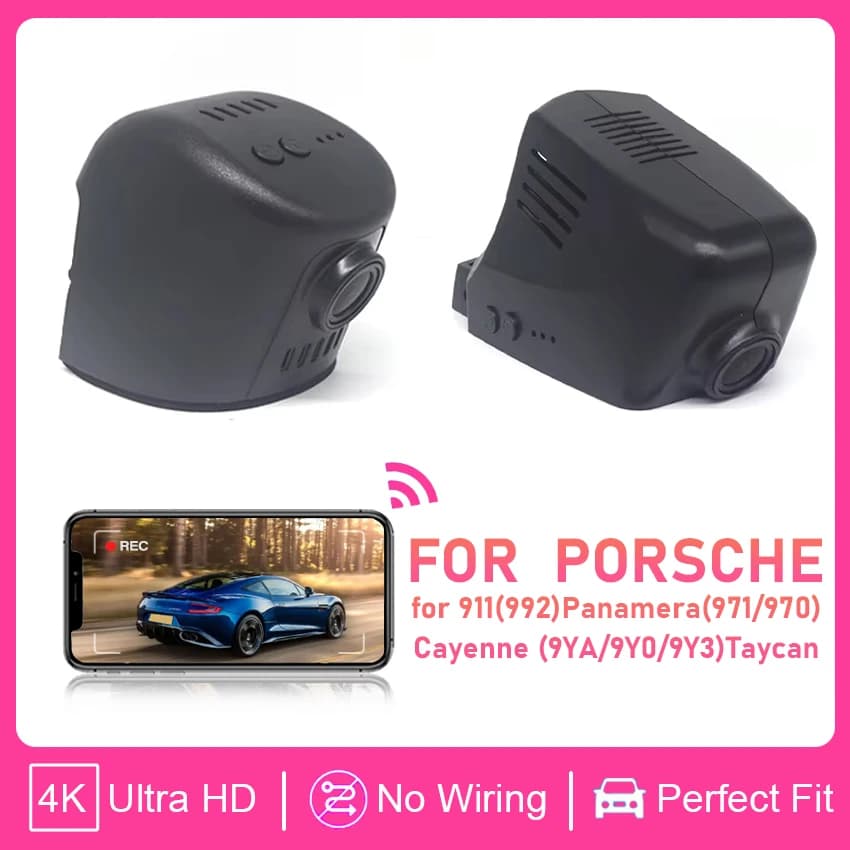Dash Cam 4K for Porsche 911(992)Panamera(971/970)Cayenne (9YA/9Y0/9Y3)Taycan for Porsche Macan(95B)Cayenne 958(92A/E2)Car DVR