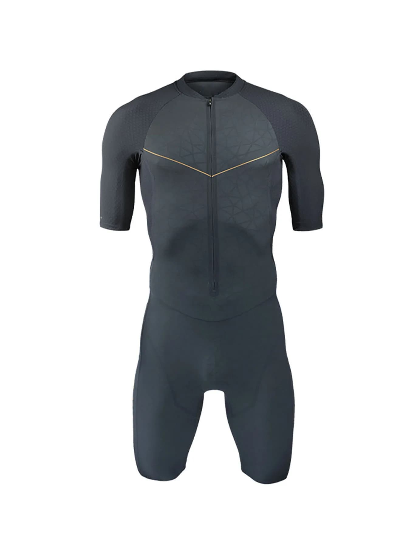 Race suit for triathlon Righttrack Men's Short Sleeved Jumpsuit Long Distance Performance Swimming / Cycling