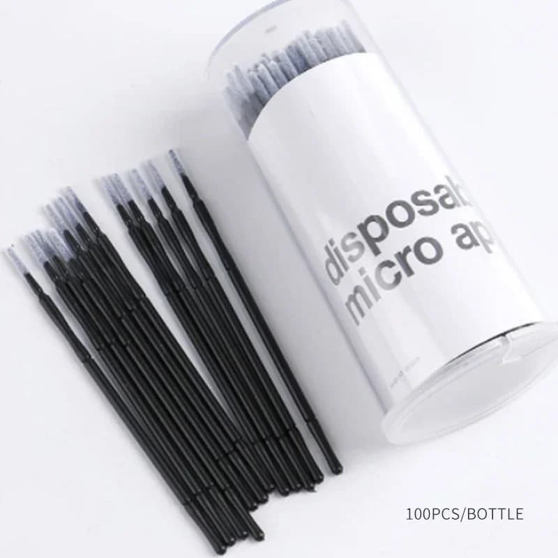 100 pcs/barrel makeup brushes Microbrush Mini extension brushes disposable applicator sticker brushes Mascara
