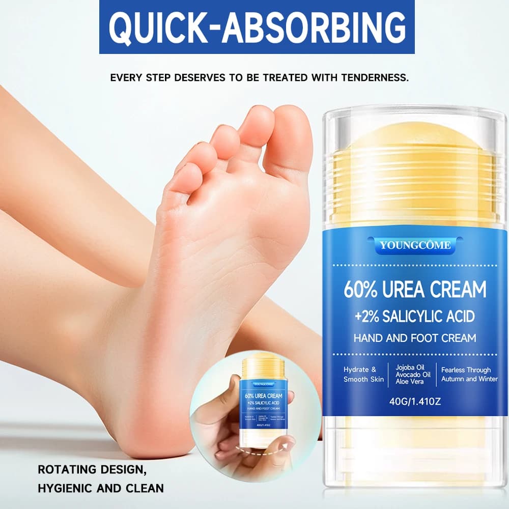 Urea cream for feet more cream for hands and feet to salicylic acid at maximum concentration with hyaluronic acid and tea tree