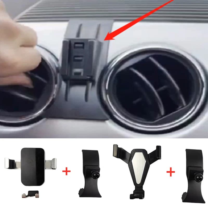1Set Plastic Material For 2015-2021 Ford Mustang Gravity Linkage Special Car Phone Holder Fixed Bracket Stand Mobile