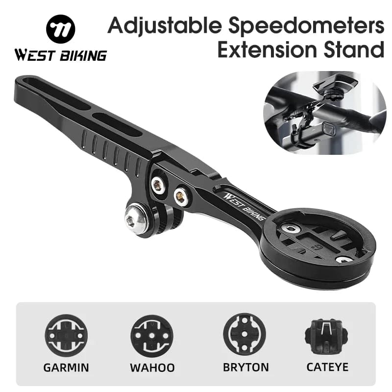 WEST BIKING integrated handlebar Garmin support speedometer Gopro Light Mount road bike Aero bar adapter for Wahoo XOSS Bryton