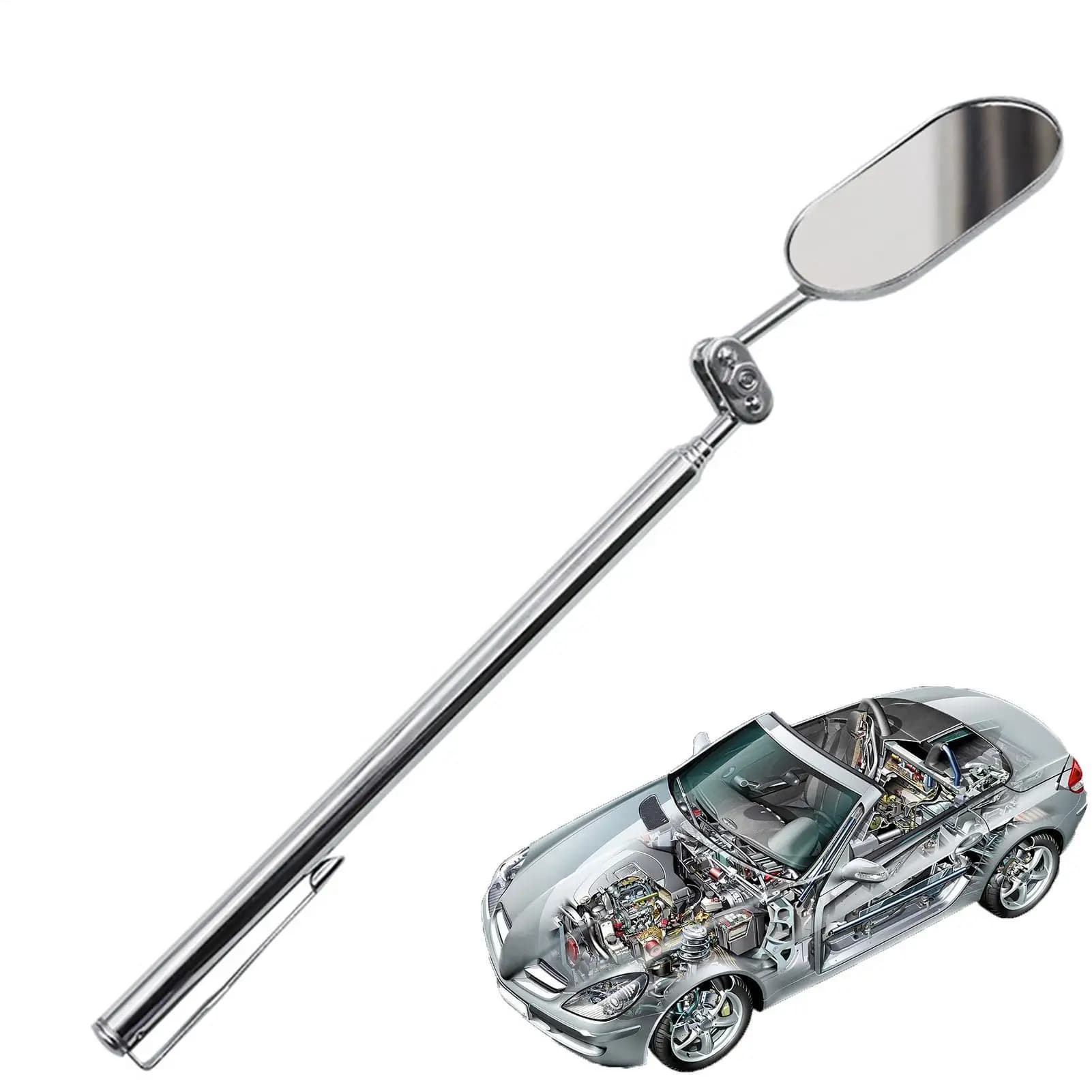 Specchi telescopici su asta, pieghevoli, rotanti a 360 gradi, resistenti, ellittici, retrattili per la riparazione di automobili