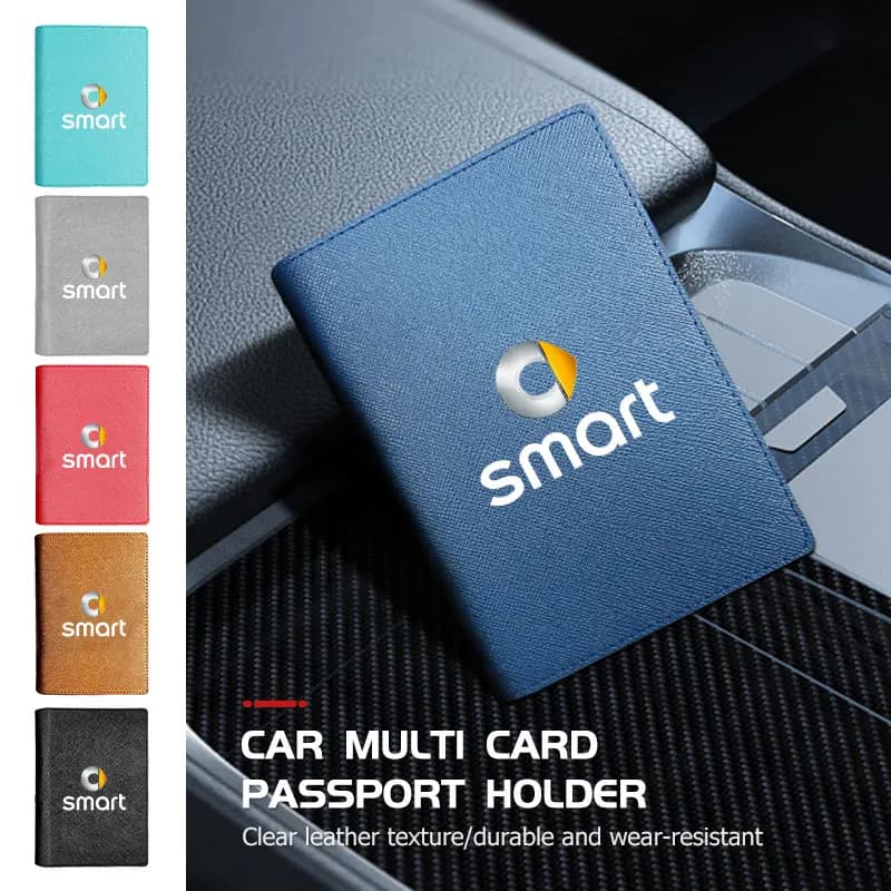 Passport Holder Case Multi Functional ID Card Bank Card Travel For Smart 451 450 Crossblade City Cabrio City-Coupe Roadster