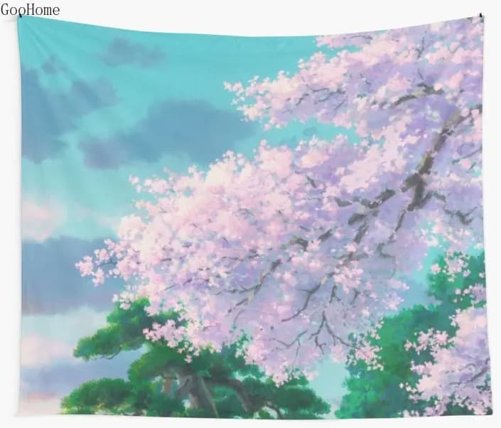 Studio Ghibli Winds Up Anime Landscape Wall Tapestry Cover telo mare coperta Picnic Yoga Mat Home Decor Hanging