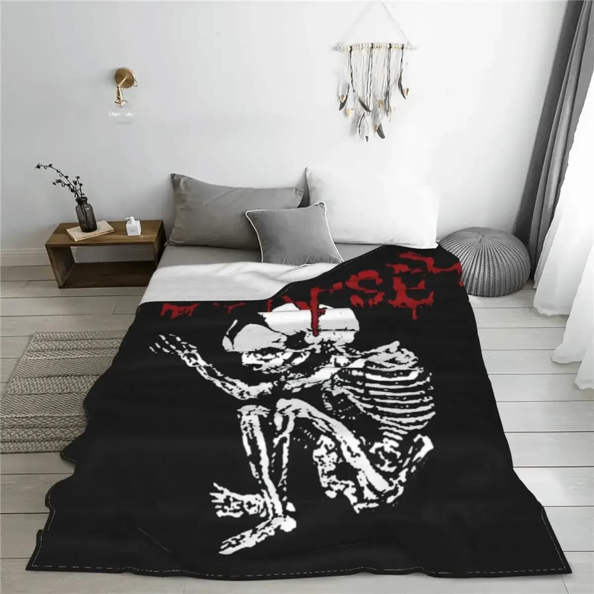 Coperte di Merch in metallo per cadavere cannibale flanella coperta da letto autunno/inverno Relax Ultra-morbida per copriletto da divano