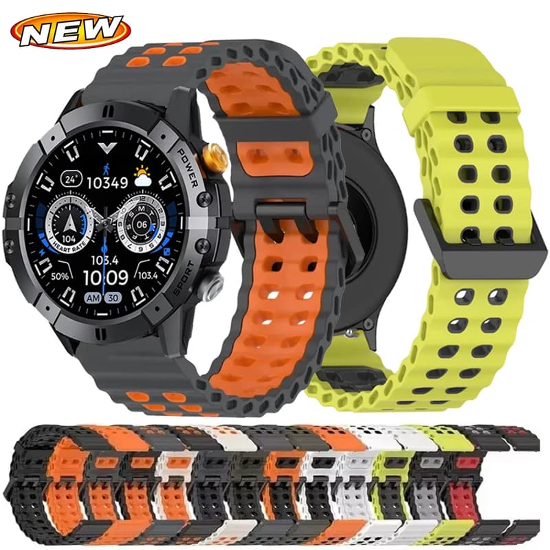 Cinturino per orologio in silicone da 22 mm per CUBOT C29 SmartWatch Bracciale colorato traspirante per CUBOT C28 C29/Cubot GT 3 Cinturino sportivo
