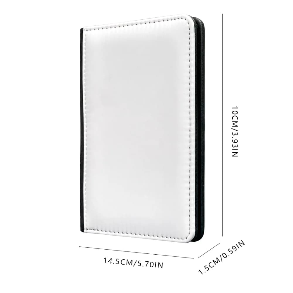 4pcs PU Passport Holder ID Credit Card Holder Wallet Sublimation Blank Passport Protective Cover For Heat Transfer Print