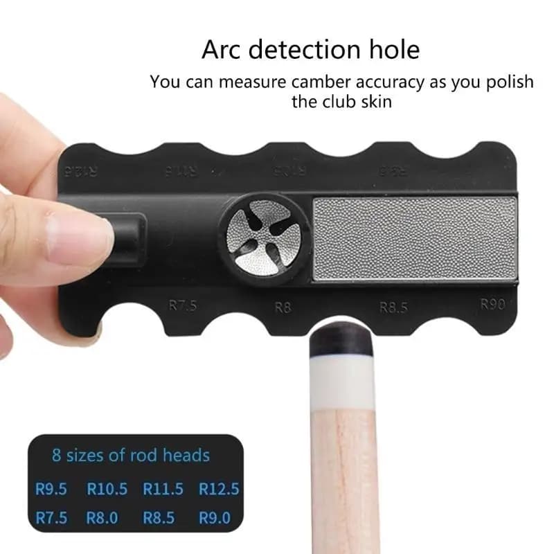 652F 5 in 1 Pool Cue Tip Repair Tool Pool Tip Shaper Billiard Cue Multiple Tool for Shaper Scuffer Aerator Burnisher