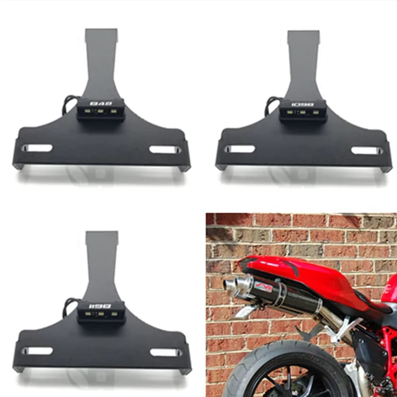 Misura Per Ducati 848 1098 1198 1098R 1098S 2008-2011 Numero Targa Staffa di Supporto Posteriore Tail Tidy Fender Eliminator Kit