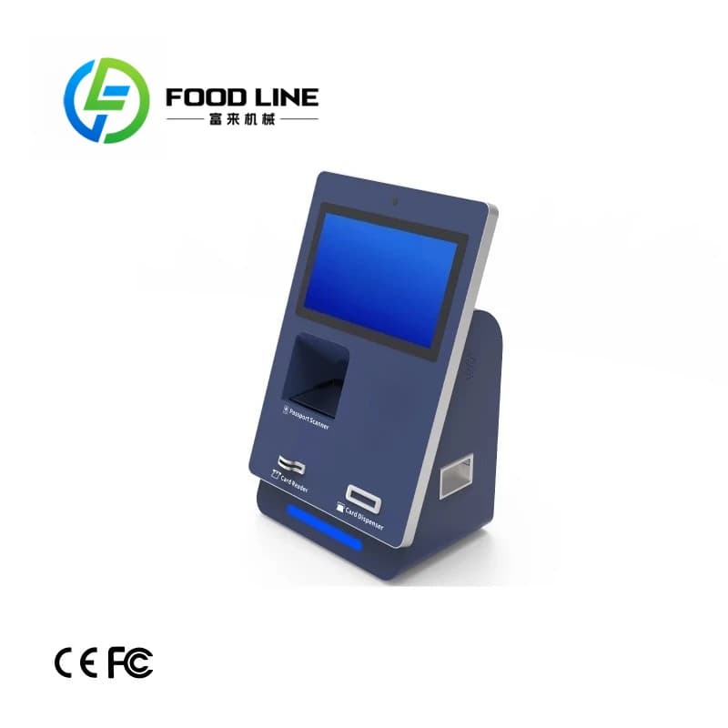 Macchina per il controllo delle chiavi della stanza del lettore di schede NFC e passaporti del chiosco di autocontrollo da banco personalizzato
