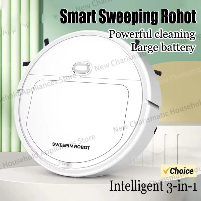 New Robot Intelligent Vacuum Cleaner 3 in 1 2026, Powerful Intake 4000Pa per Bedroom, Living Room, Pavimenti Duri, Peli di Animali e Tappeti