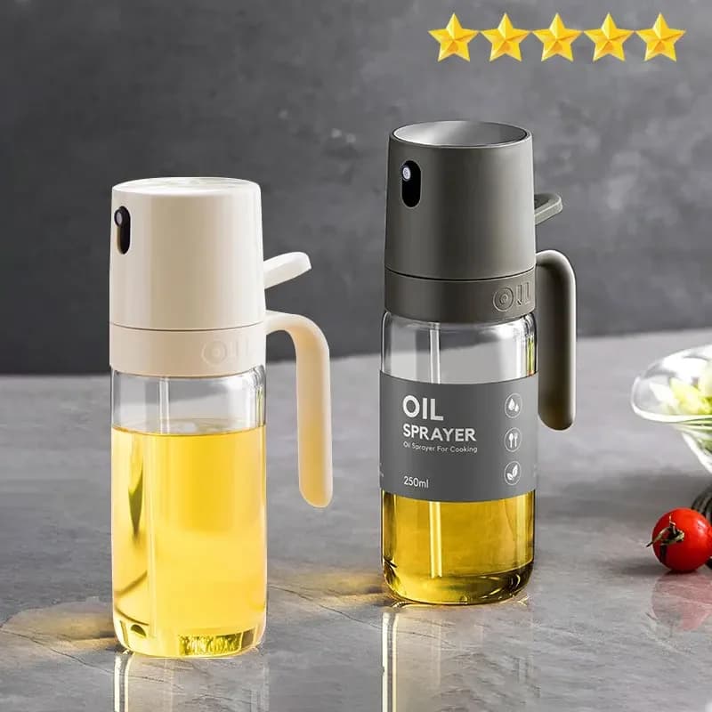 'Unmissable offer' 250ml oil sprayer in borosilicate glass, kitchen oil dispenser, olive oil sprayer for air fryer and salads