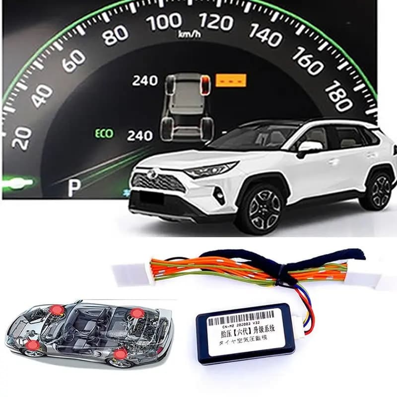For Toyota Rav4 2019 2020 Xa50 Smart Car TPMS Pneumatic Pressure Monitoring System Digital Dashboard LCD Display Automatic Security Alarm