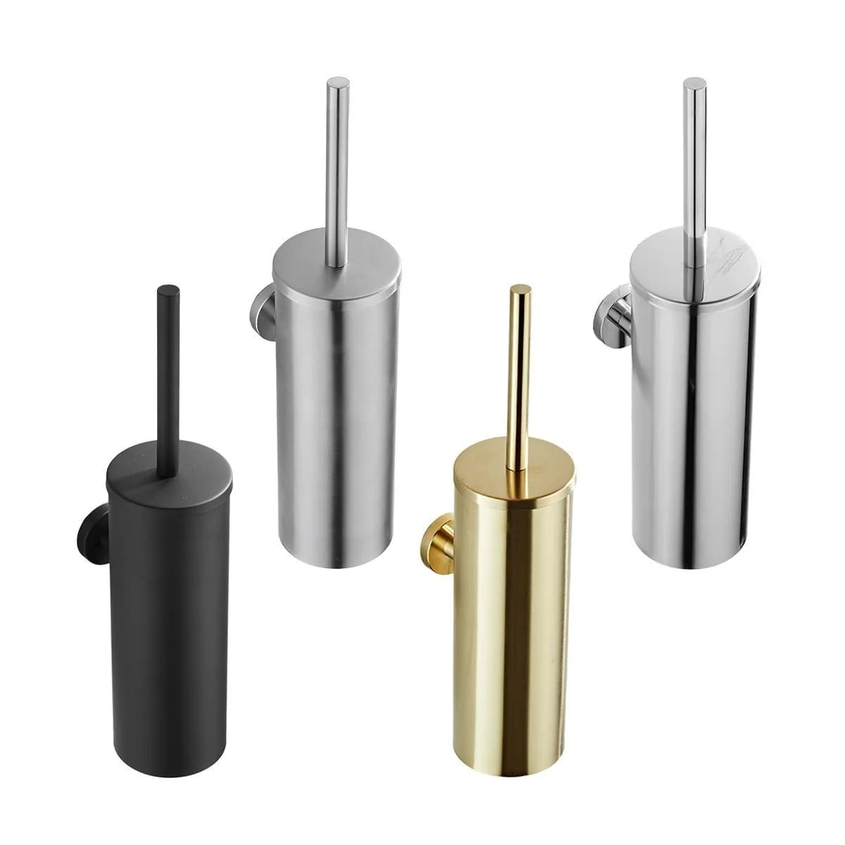Punching installation - wall-mounted toilet brush, 304 stainless steel handle toilet brush, deep cleaning, toilet cleaning tool,