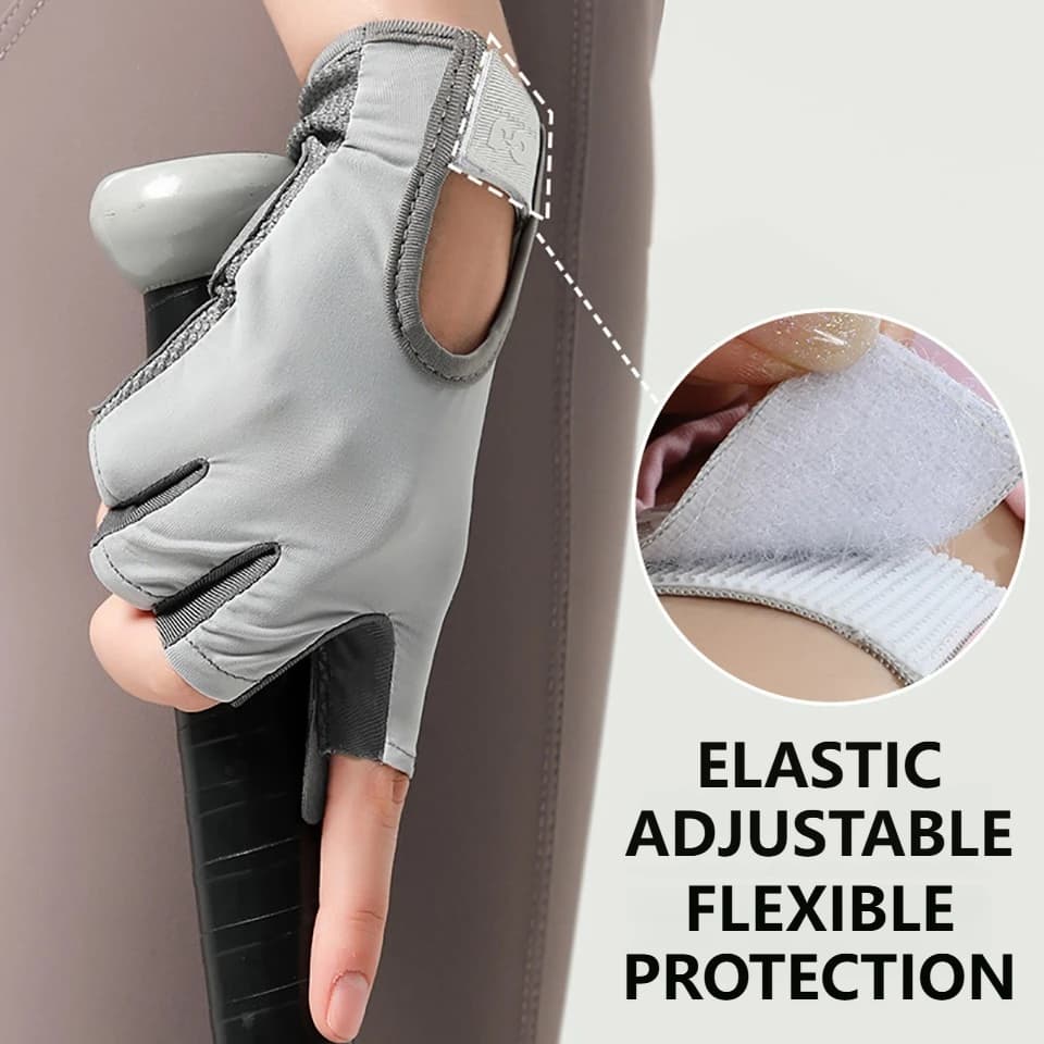 Cycling Gloves and weight lifting half-tip anti-bolli, shock absorbers, for gym and fitness training, for men and women
