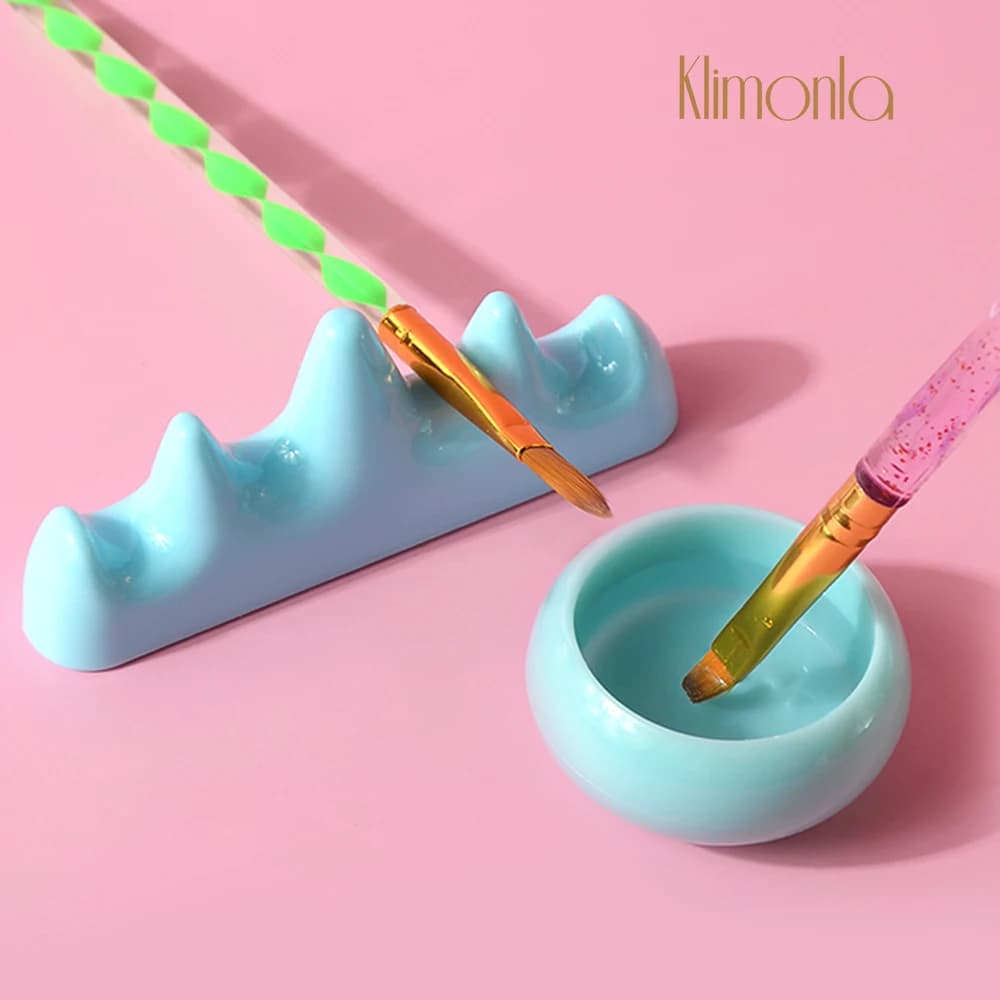 1set Professional Nail Brush Washing Equipment Acrylic Liquid Powder Container Nail Cup Nail Rrush Holder Manicure Tools